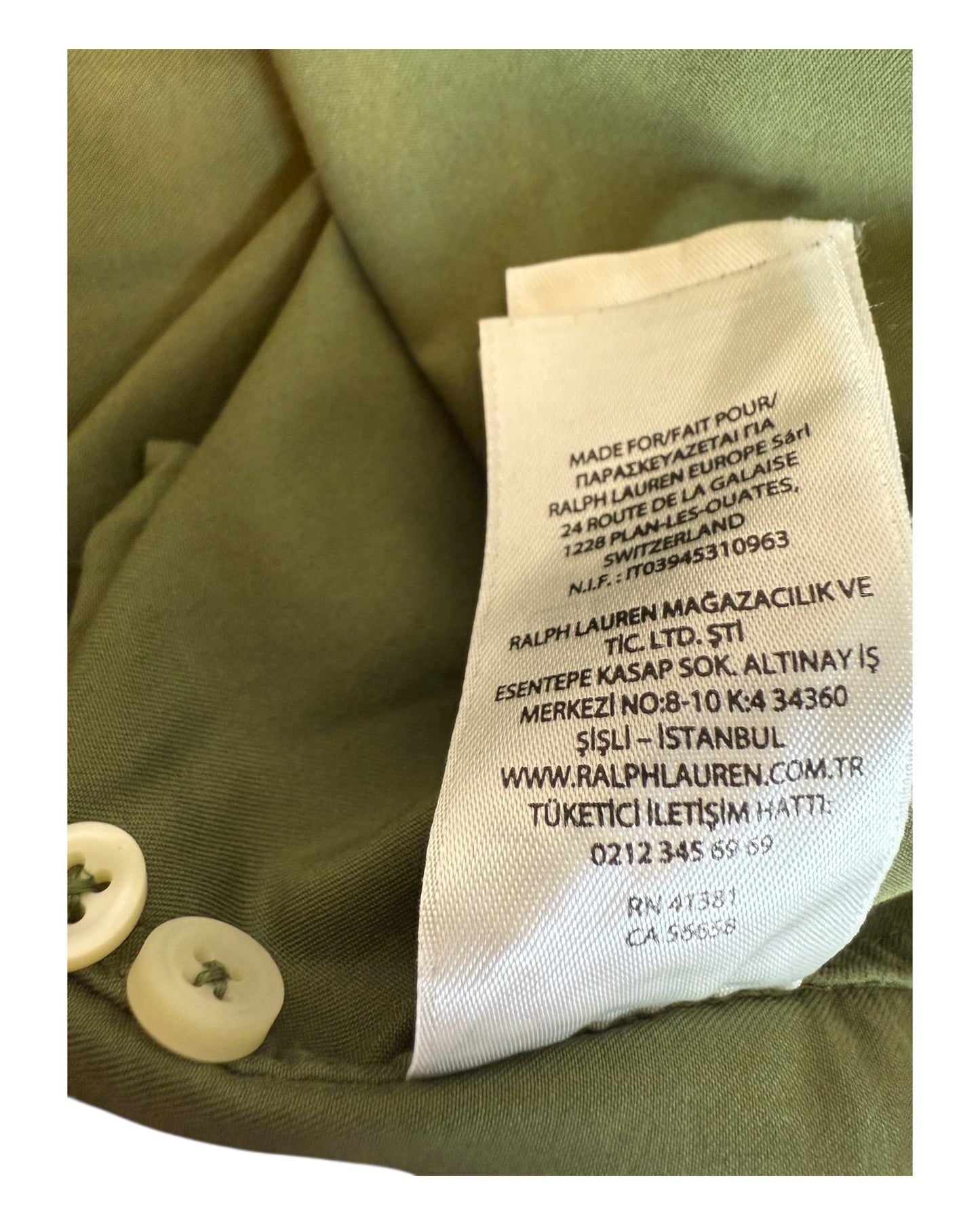 Polo Ralph Lauren Hemd khaki Größe M