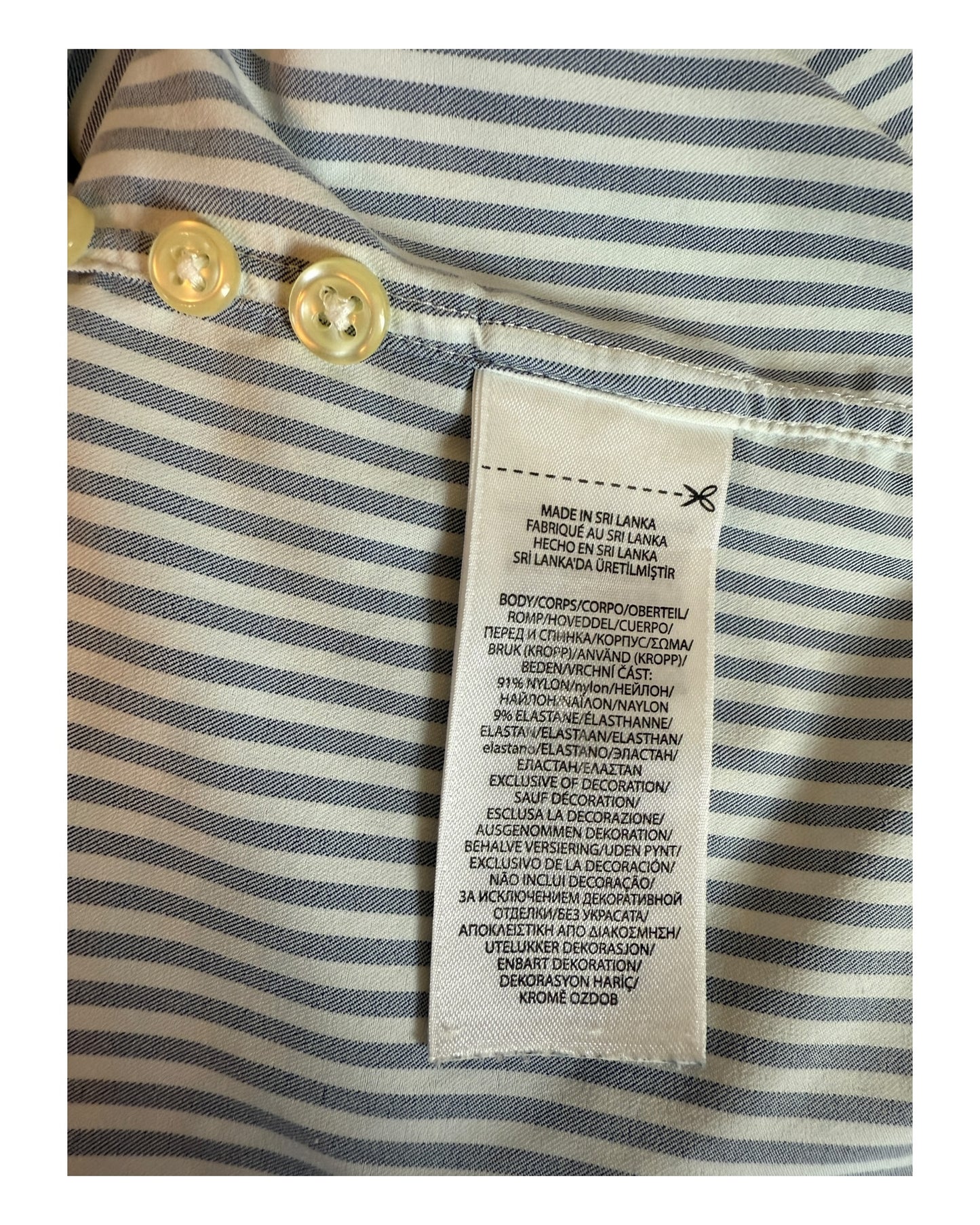 Polo Ralph Lauren Hemd blau weiß gestreift Größe L