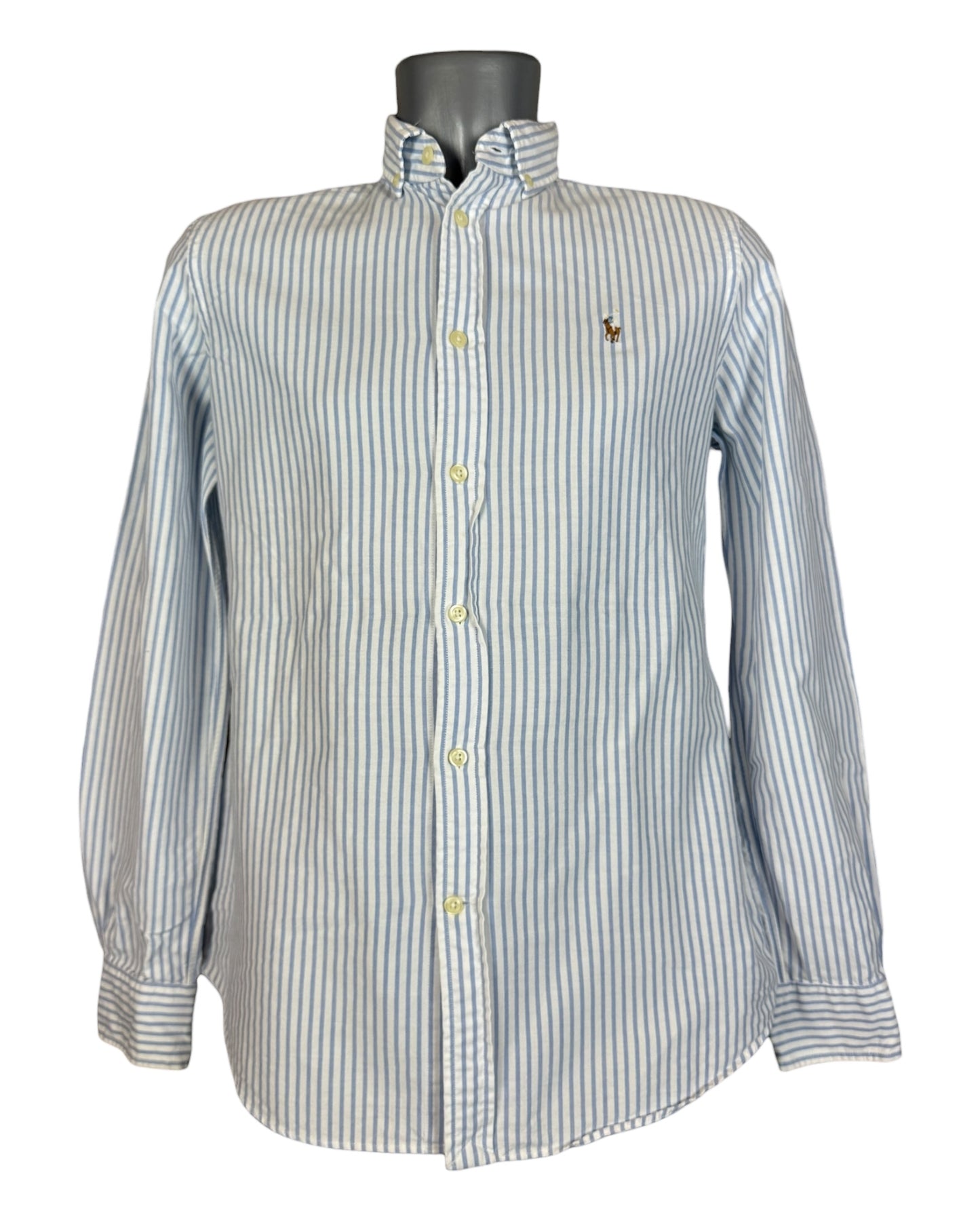 Polo Ralph Lauren Oxford Bluse hellblau weiß gestreift Größe M