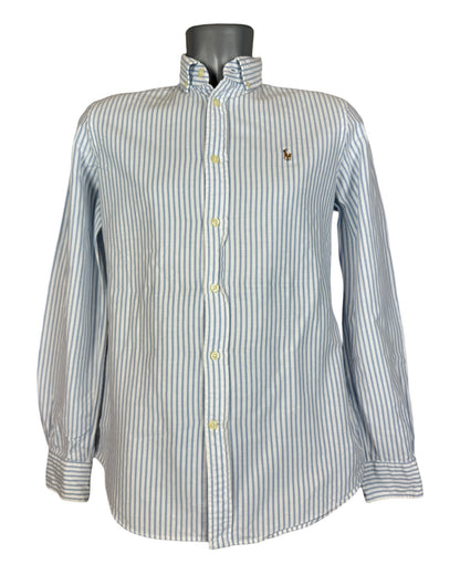 Polo Ralph Lauren Oxford Bluse hellblau weiß gestreift Größe M