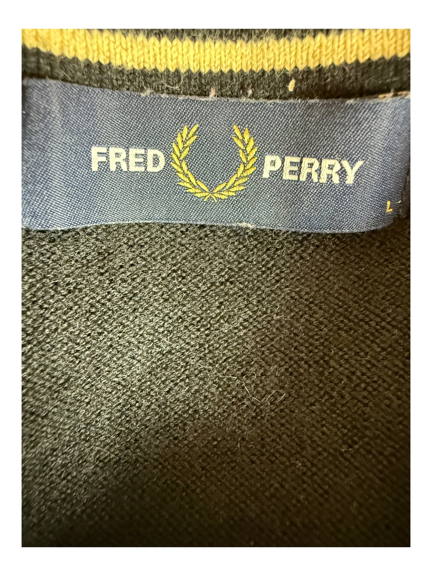 Fred Perry Pullover schwarz Größe L