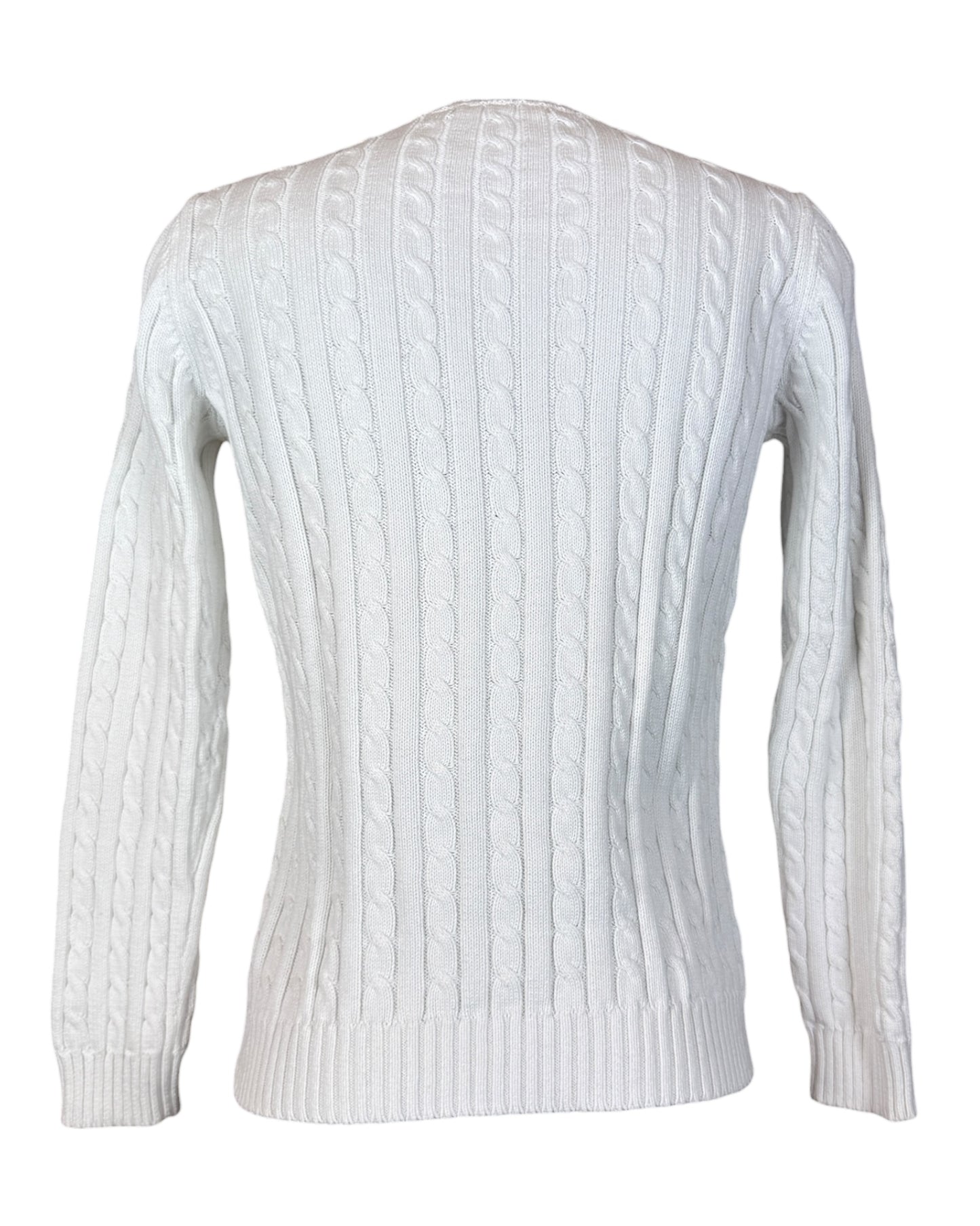 Polo Ralph Lauren Zopfmuster Pullover weiß Größe S