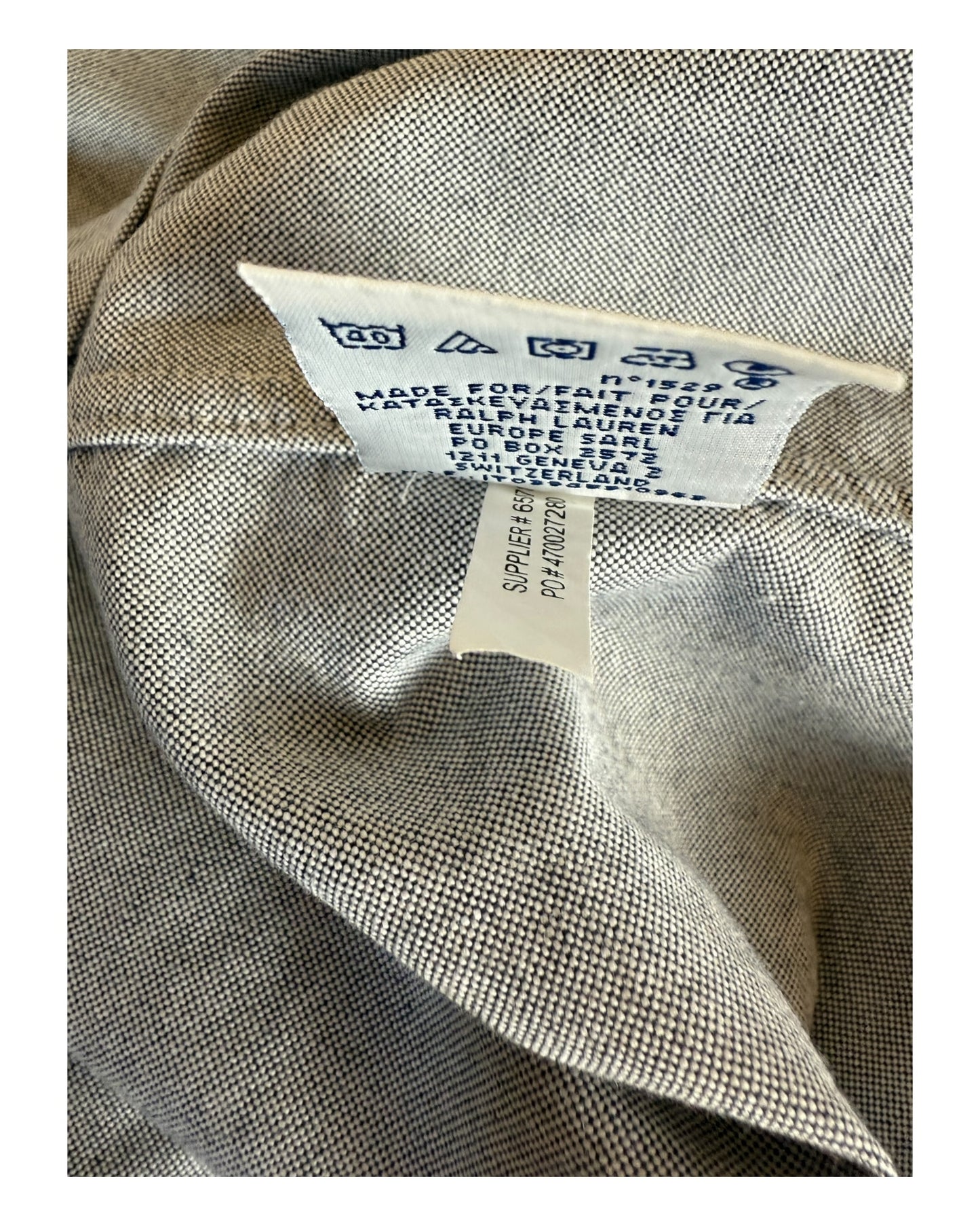 Polo Ralph Lauren Oxfordhemd grau Größe L