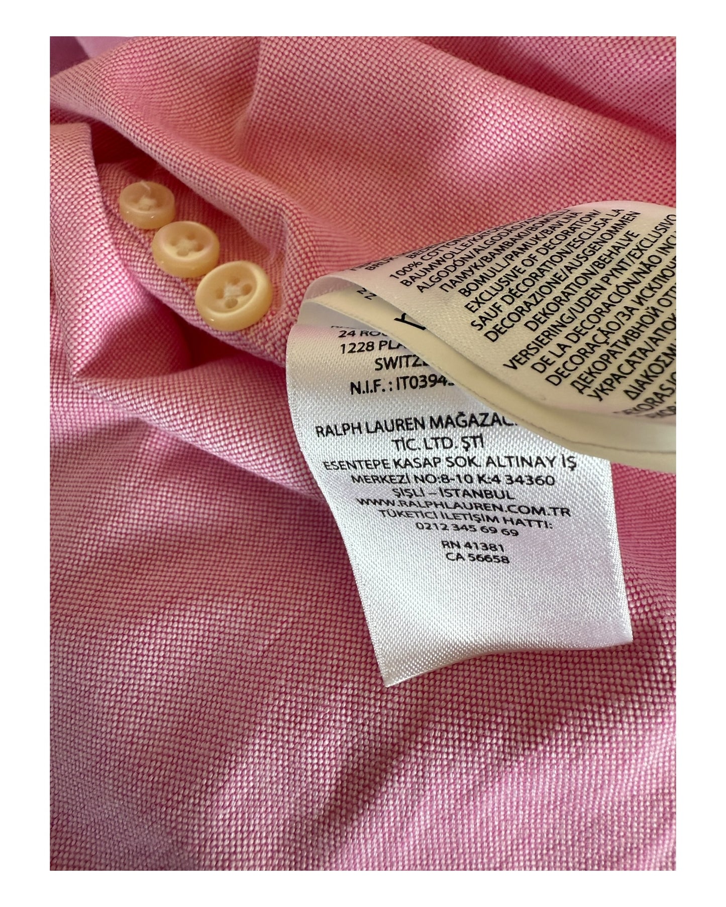 Polo Ralph Lauren Oxfordhemd rosa Größe M