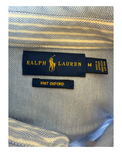 Polo Ralph Lauren Knit Oxford Bluse hellblau Größe M