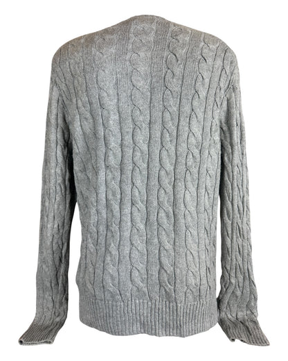 Polo Ralph Lauren Zopfmuster Pullover grau Größe M