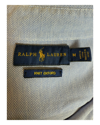 Polo Ralph Lauren Knit Oxford Bluse hellblau Größe M