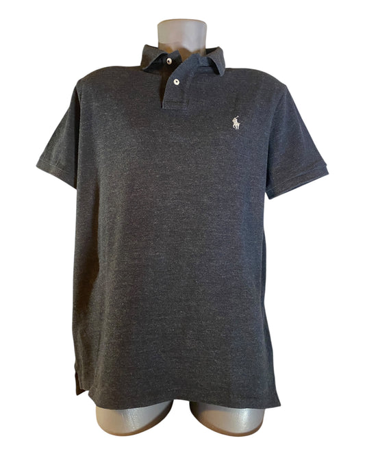 Polo Ralph Lauren Poloshirt schwarz meliert Größe L