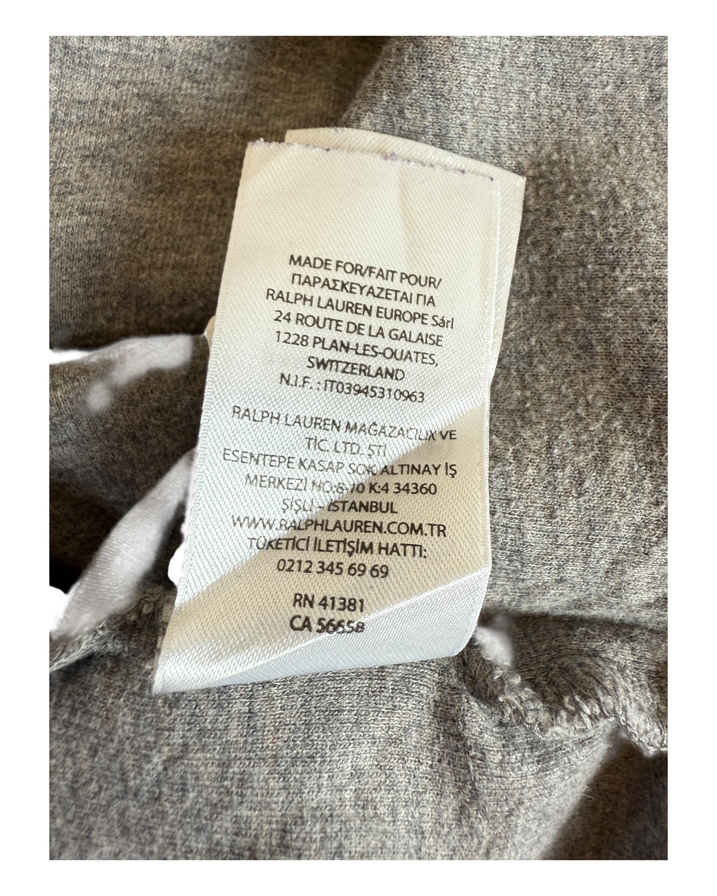 Polo Ralph Lauren Half Zip Pullover grau Größe L